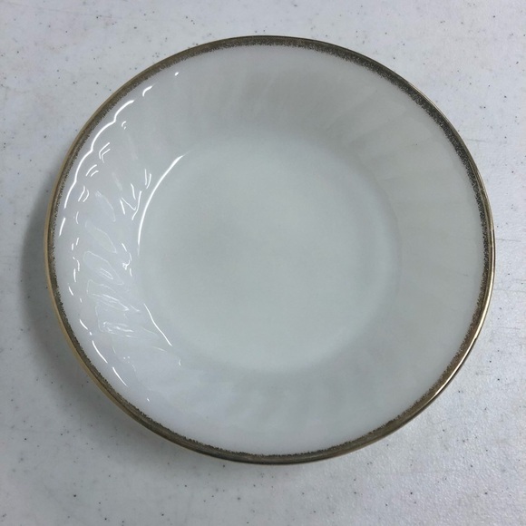 Fire King White Gold Trim 7.5" Soup/Salad Bowl - Picture 1 of 5